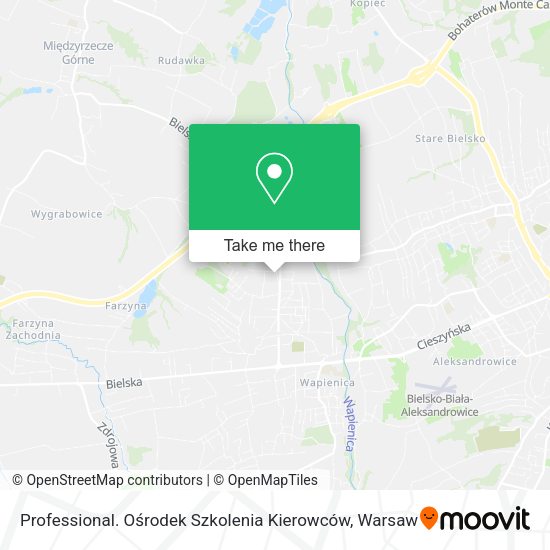 Professional. Ośrodek Szkolenia Kierowców map