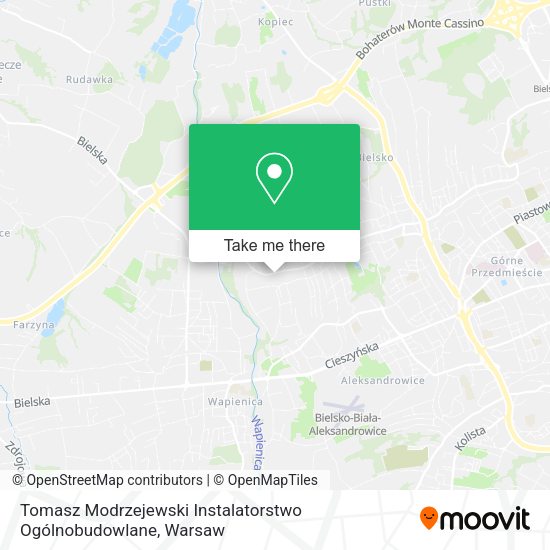 Tomasz Modrzejewski Instalatorstwo Ogólnobudowlane map