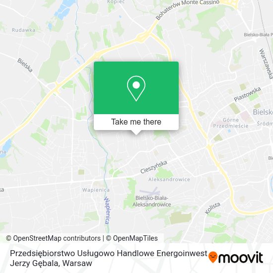 Przedsiębiorstwo Usługowo Handlowe Energoinwest Jerzy Gębala map