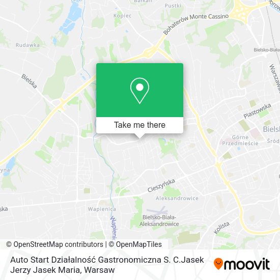 Auto Start Działalność Gastronomiczna S. C.Jasek Jerzy Jasek Maria map