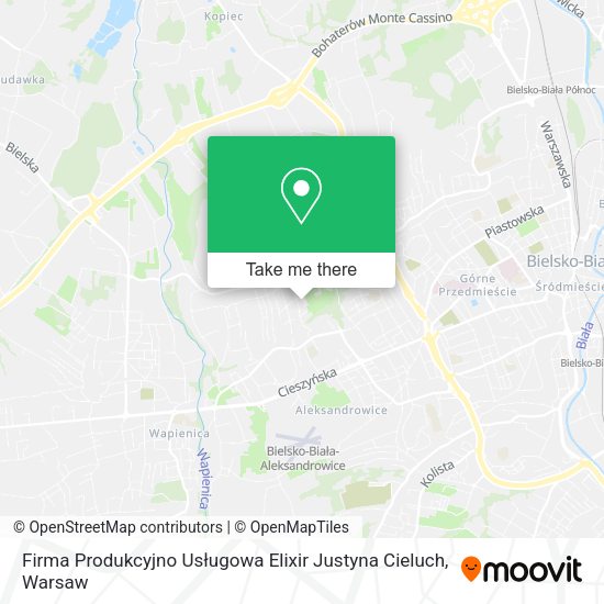 Firma Produkcyjno Usługowa Elixir Justyna Cieluch map