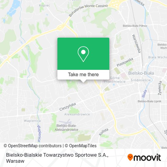 Карта Bielsko-Bialskie Towarzystwo Sportowe S.A.