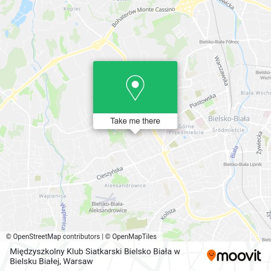 Międzyszkolny Klub Siatkarski Bielsko Biała w Bielsku Białej map