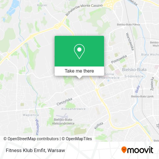 Fitness Klub Emfit map