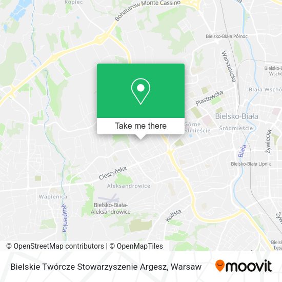 Bielskie Twórcze Stowarzyszenie Argesz map