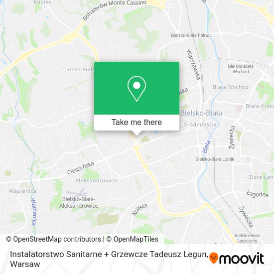 Instalatorstwo Sanitarne + Grzewcze Tadeusz Legun map