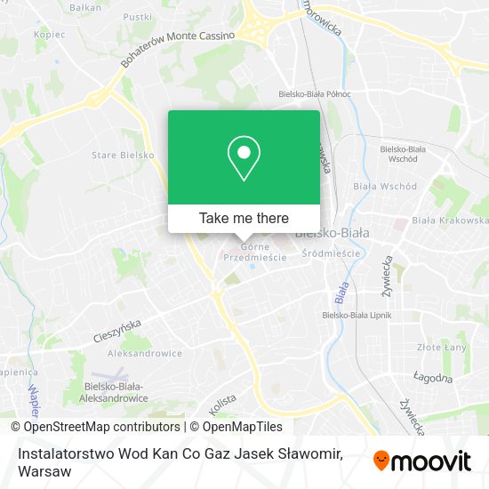 Instalatorstwo Wod Kan Co Gaz Jasek Sławomir map