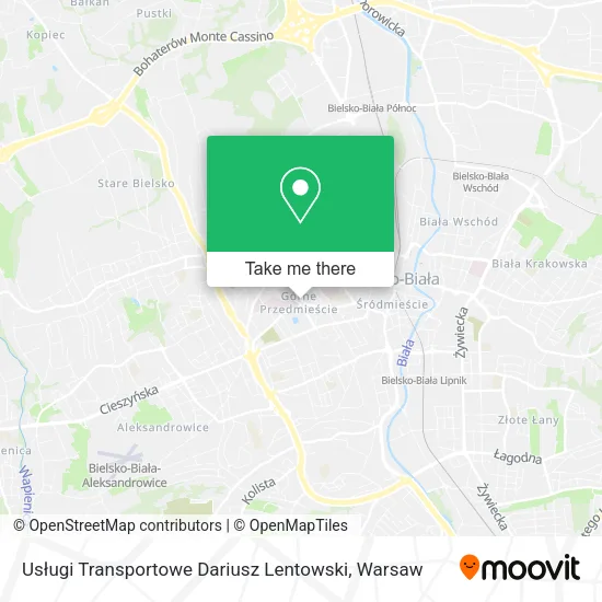 Карта Usługi Transportowe Dariusz Lentowski