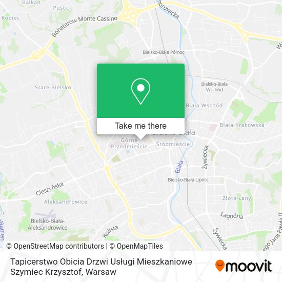 Tapicerstwo Obicia Drzwi Usługi Mieszkaniowe Szymiec Krzysztof map