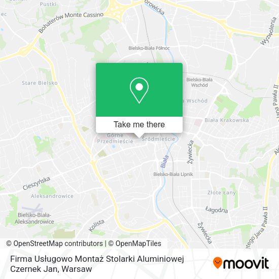 Firma Usługowo Montaż Stolarki Aluminiowej Czernek Jan map