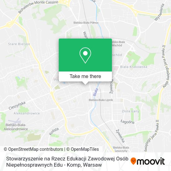 Stowarzyszenie na Rzecz Edukacji Zawodowej Osób Niepełnosprawnych Edu - Komp map