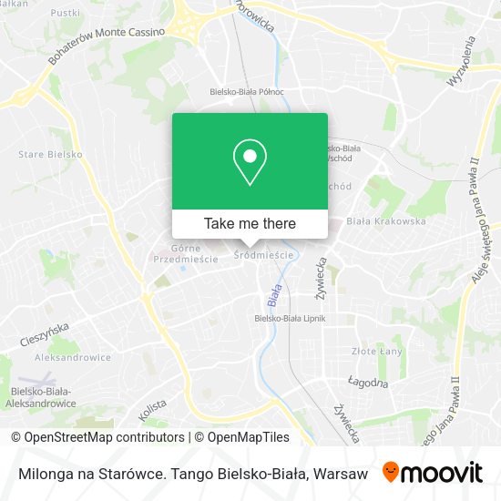 Milonga na Starówce. Tango Bielsko-Biała map