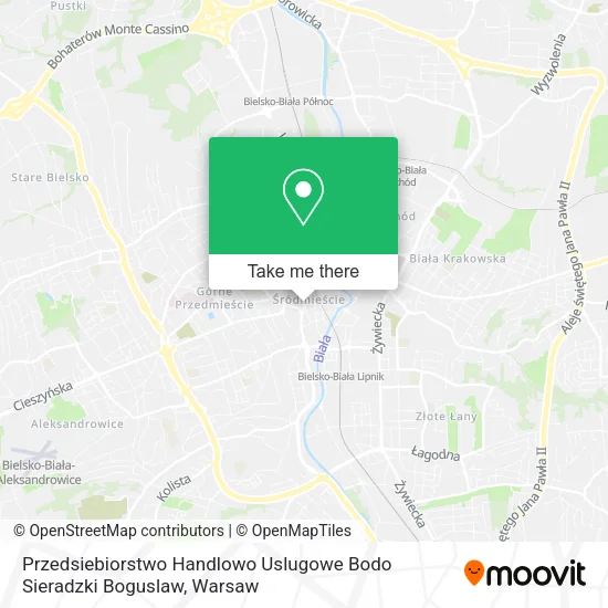 Карта Przedsiebiorstwo Handlowo Uslugowe Bodo Sieradzki Boguslaw
