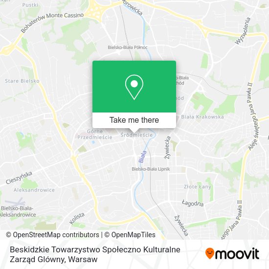 Beskidzkie Towarzystwo Społeczno Kulturalne Zarząd Glówny map