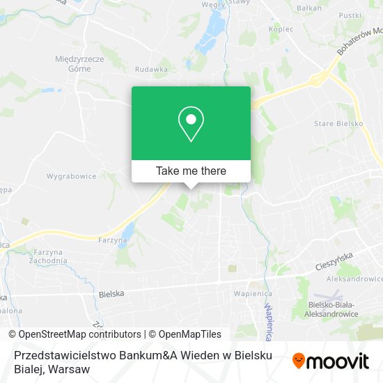 Przedstawicielstwo Bankum&A Wieden w Bielsku Bialej map