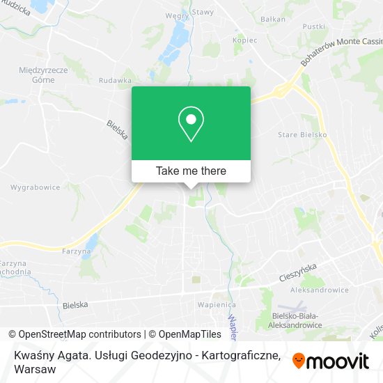 Карта Kwaśny Agata. Usługi Geodezyjno - Kartograficzne