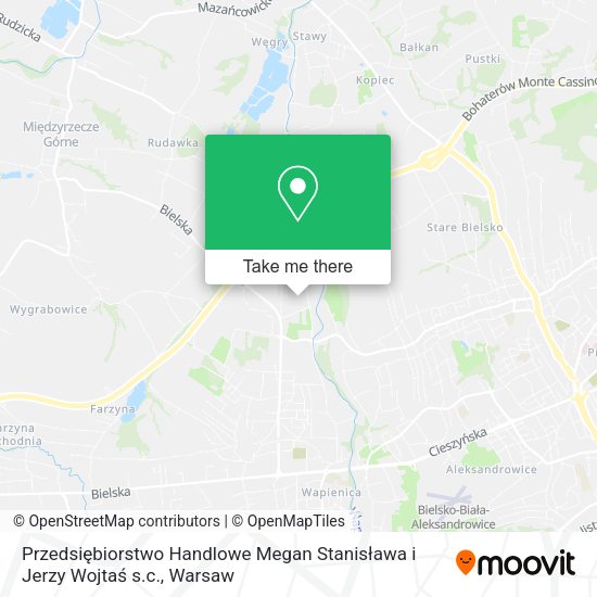 Przedsiębiorstwo Handlowe Megan Stanisława i Jerzy Wojtaś s.c. map