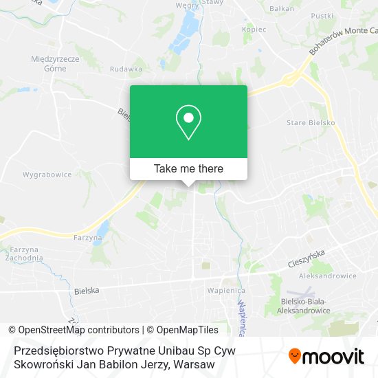 Przedsiębiorstwo Prywatne Unibau Sp Cyw Skowroński Jan Babilon Jerzy map