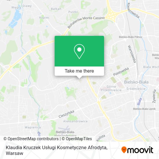 Klaudia Kruczek Usługi Kosmetyczne Afrodyta map