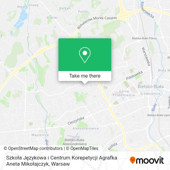 Szkoła Językowa i Centrum Korepetycji Agrafka Aneta Mikołajczyk map