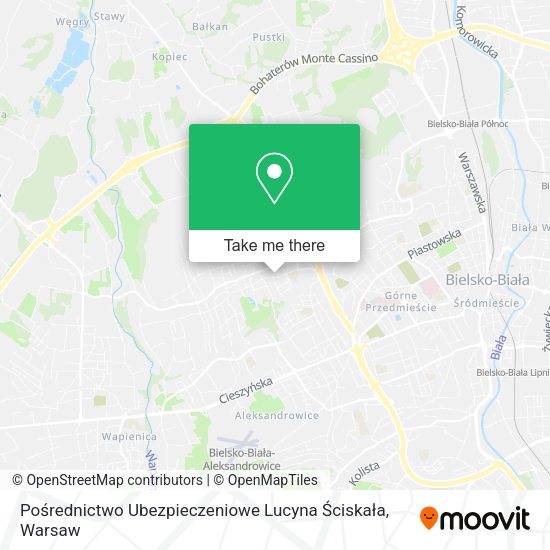 Pośrednictwo Ubezpieczeniowe Lucyna Ściskała map