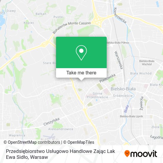 Przedsiębiorstwo Usługowo Handlowe Zając Lak Ewa Sidło map