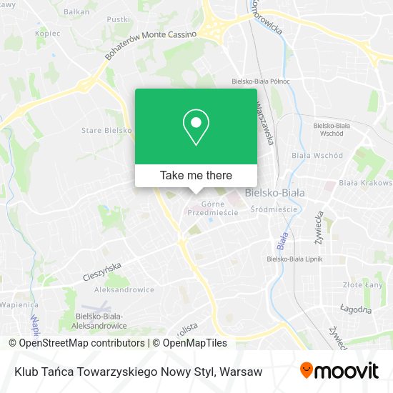 Klub Tańca Towarzyskiego Nowy Styl map