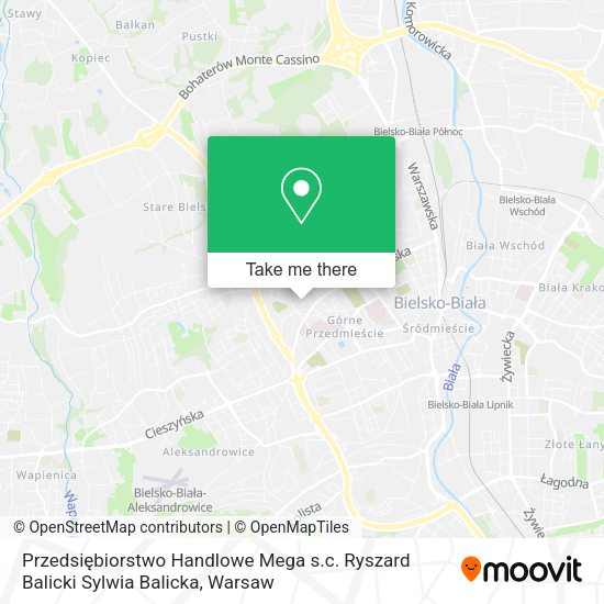 Przedsiębiorstwo Handlowe Mega s.c. Ryszard Balicki Sylwia Balicka map