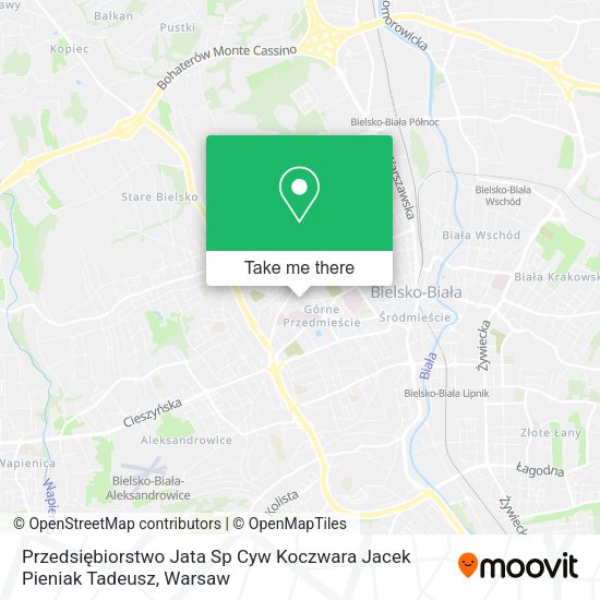 Przedsiębiorstwo Jata Sp Cyw Koczwara Jacek Pieniak Tadeusz map