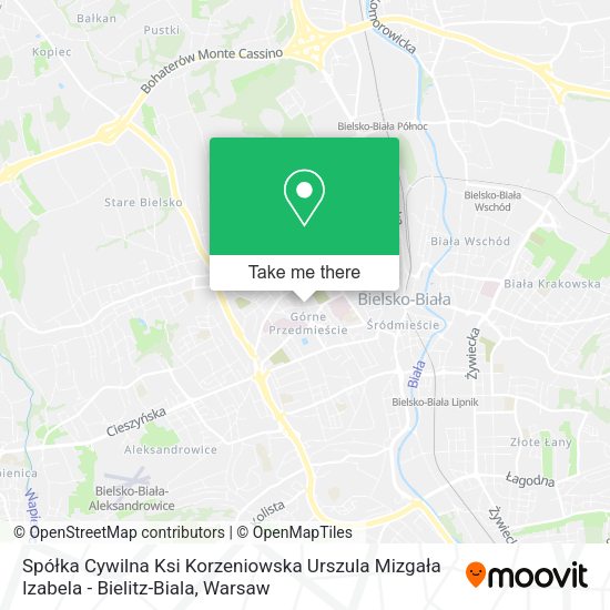 Spółka Cywilna Ksi Korzeniowska Urszula Mizgała Izabela - Bielitz-Biala map