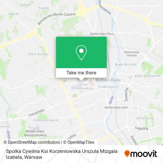 Spolka Cywilna Ksi Korzeniowska Urszula Mizgala Izabela map