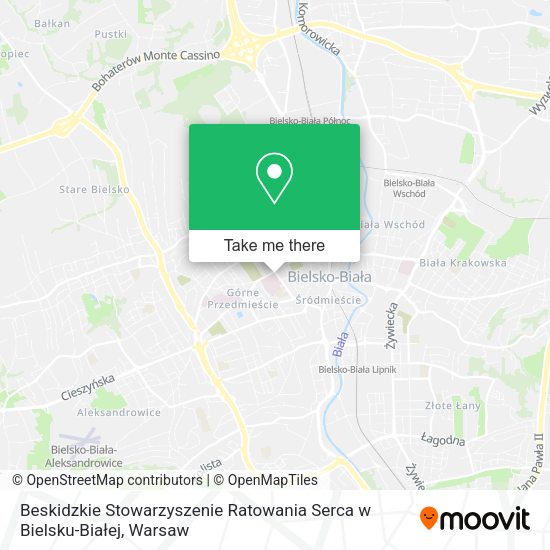 Beskidzkie Stowarzyszenie Ratowania Serca w Bielsku-Białej map