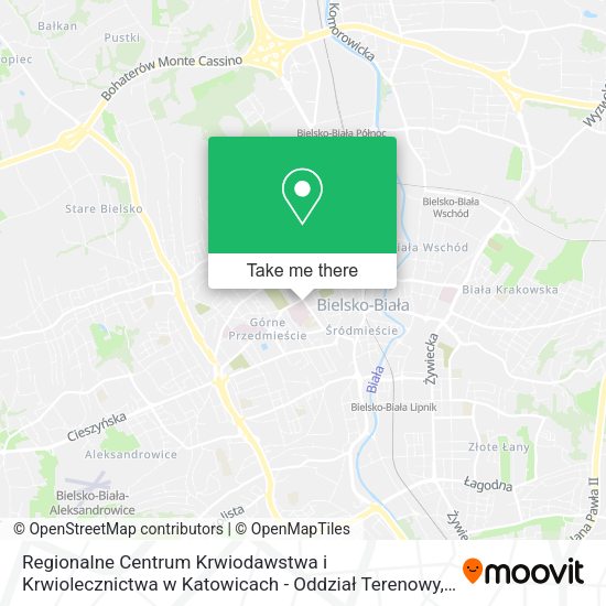 Regionalne Centrum Krwiodawstwa i Krwiolecznictwa w Katowicach - Oddział Terenowy map