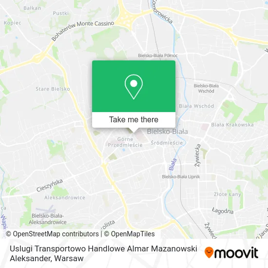 Карта Uslugi Transportowo Handlowe Almar Mazanowski Aleksander