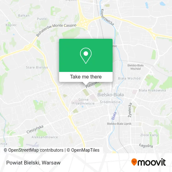 Powiat Bielski map