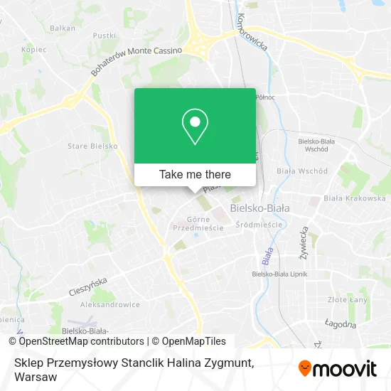 Карта Sklep Przemysłowy Stanclik Halina Zygmunt