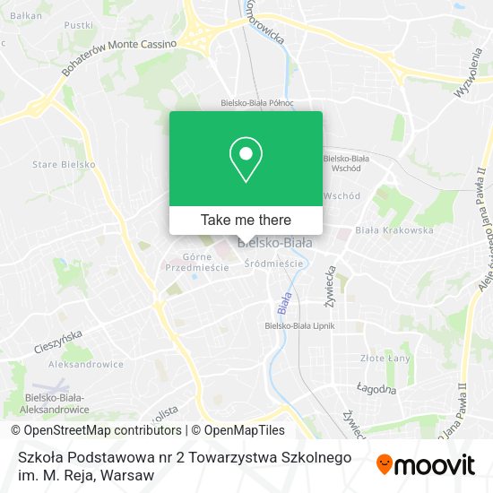 Szkoła Podstawowa nr 2 Towarzystwa Szkolnego im. M. Reja map