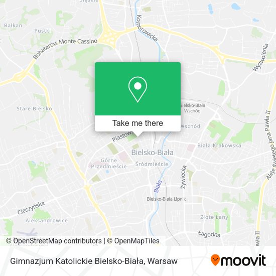 Gimnazjum Katolickie Bielsko-Biała map