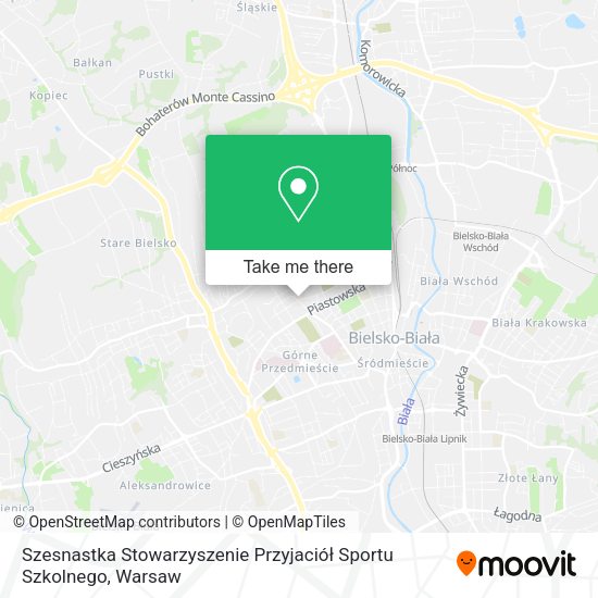 Szesnastka Stowarzyszenie Przyjaciół Sportu Szkolnego map