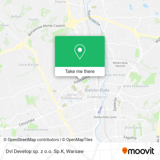 Карта Dvl Develop sp. z o.o. Sp.K