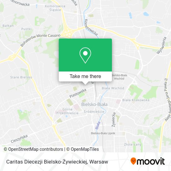 Caritas Diecezji Bielsko-Żywieckiej map