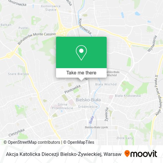 Akcja Katolicka Diecezji Bielsko-Żywieckiej map