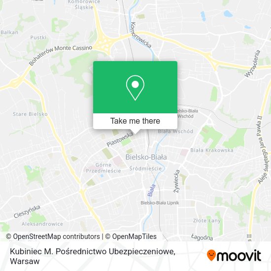 Kubiniec M. Pośrednictwo Ubezpieczeniowe map