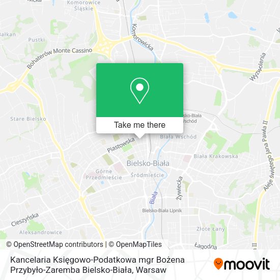 Kancelaria Księgowo-Podatkowa mgr Bożena Przybyło-Zaremba Bielsko-Biała map