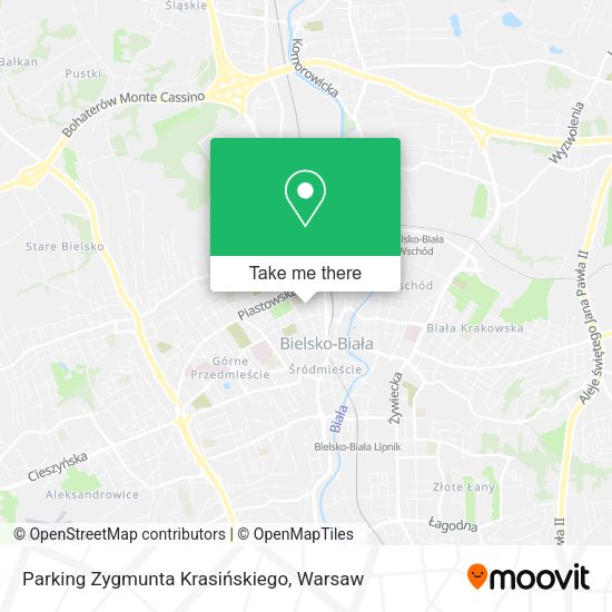 Карта Parking Zygmunta Krasińskiego