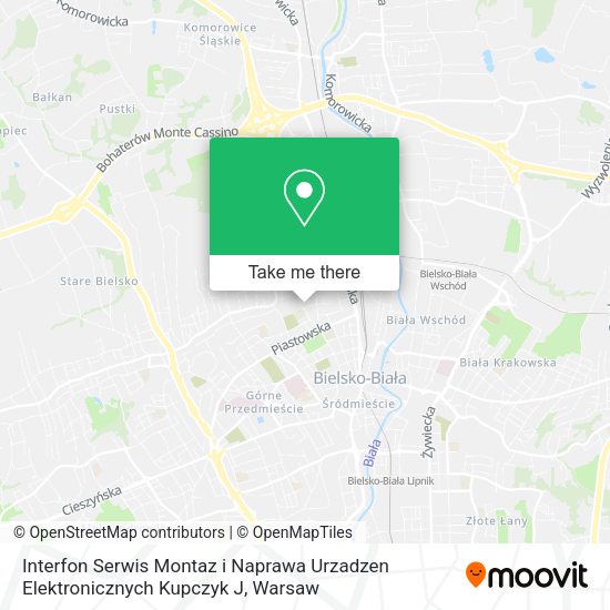 Interfon Serwis Montaz i Naprawa Urzadzen Elektronicznych Kupczyk J map