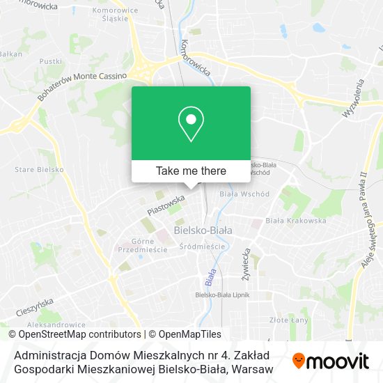 Administracja Domów Mieszkalnych nr 4. Zakład Gospodarki Mieszkaniowej Bielsko-Biała map