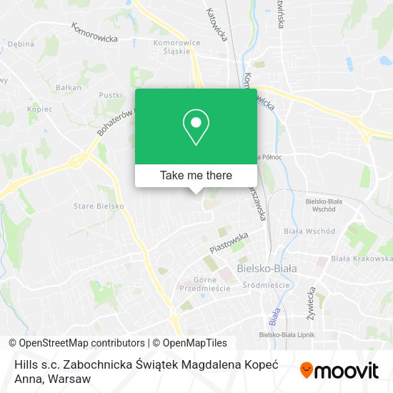 Hills s.c. Zabochnicka Świątek Magdalena Kopeć Anna map