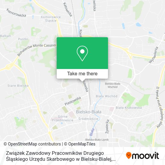 Związek Zawodowy Pracowników Drugiego Śląskiego Urzędu Skarbowego w Bielsku-Białej map