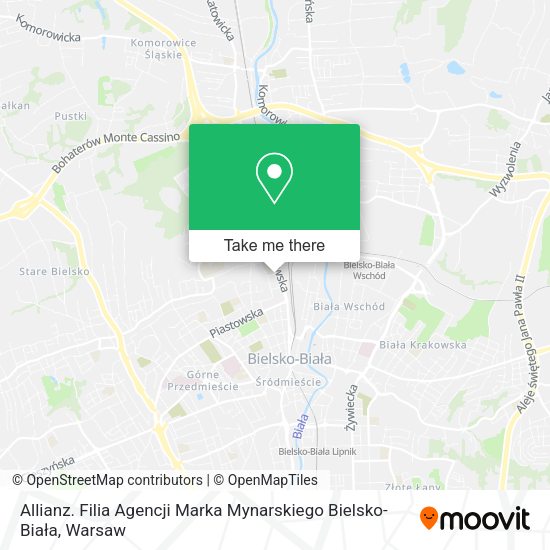 Allianz. Filia Agencji Marka Mynarskiego Bielsko-Biała map